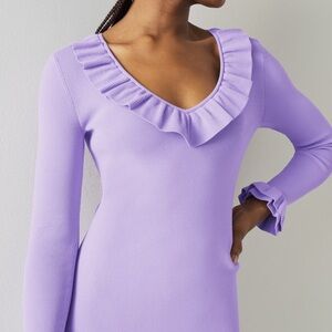 LK Bennett Lilac Long Sleeve Dress